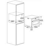 Fulgor FWC 4500 TC FO X 22瓶 嵌入式 酒櫃